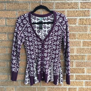 HWR Purple Floral Cardigan *